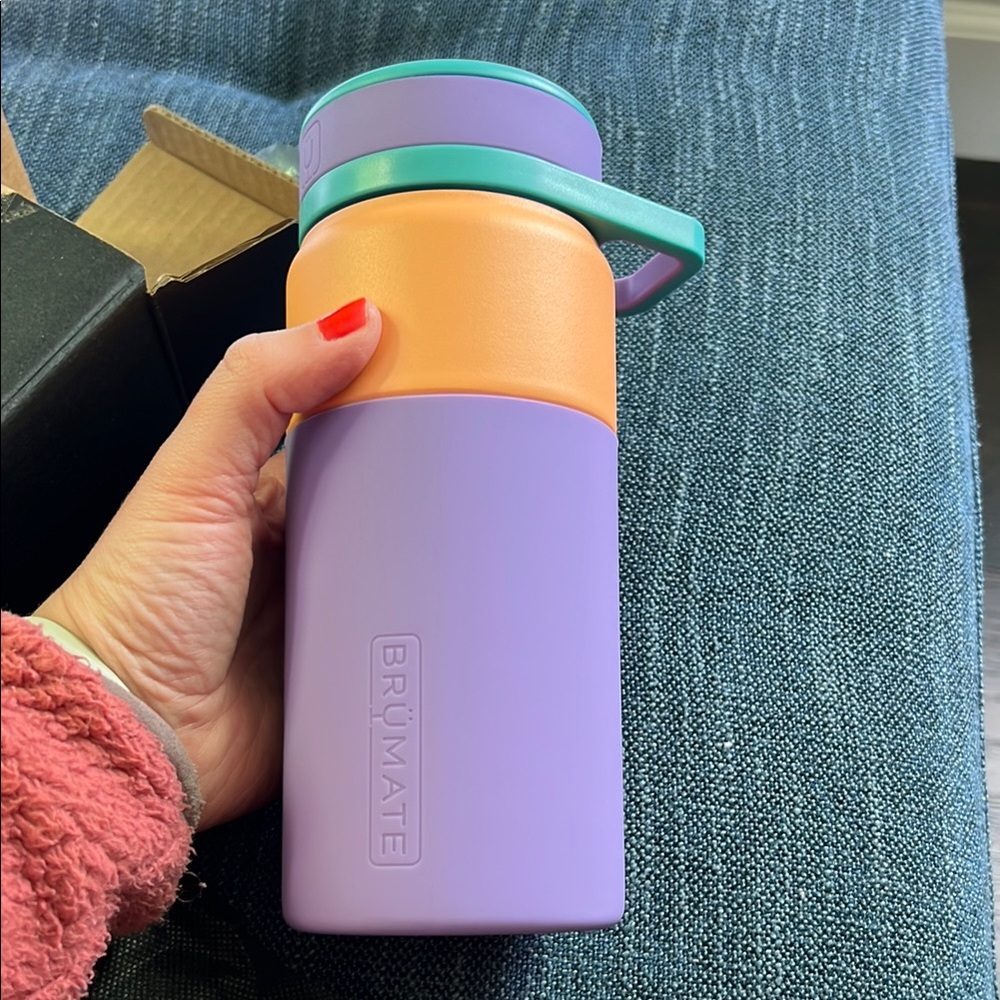 BrüMate Pastel Colorblock Insulated Bottle - Lavender & Peach